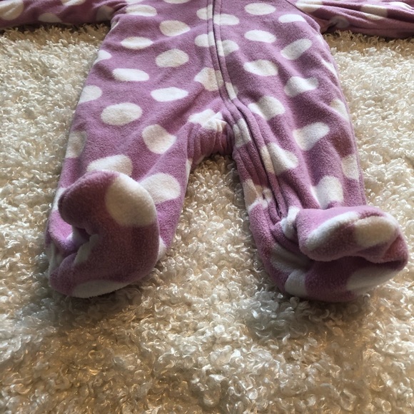 Healthtex 3/6M snowsuit purple/white zip up - Picture 4 of 9